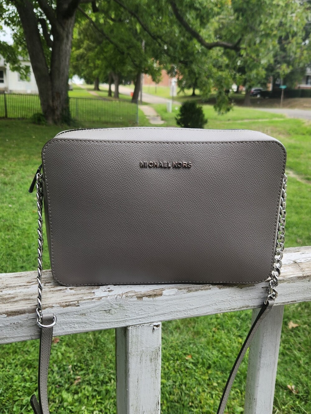Michael Kors Pearl Grey Crossbody Bag